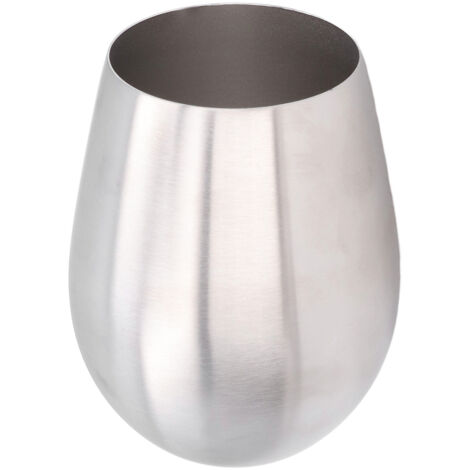 Weinglas aus Edelstahl mit komfortablem Griff, sicherem Metallrand, praktisch und tragbar