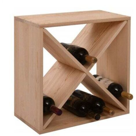 Weinregal aus Naturholz für Weinkeller und Weinkeller – Weinflaschenaufbewahrungseinheit