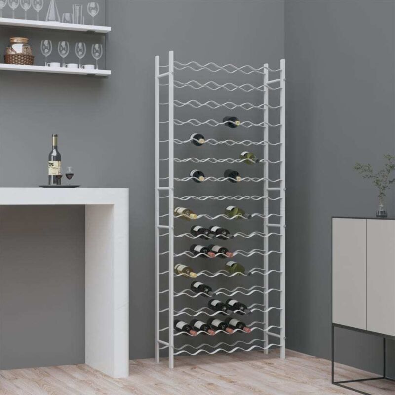 Weinregal Für 96 Flaschen Weiß Metall Vidaxl