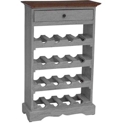 Weinregal Massives Mahagoniholz 55x23x85 cm