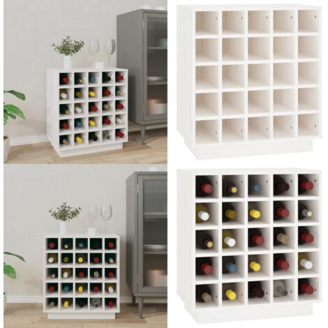 Weinregal Weiß 55,5x34x61 cm Massivholz Kiefer - Weinregal - Weinregale - Home & Living