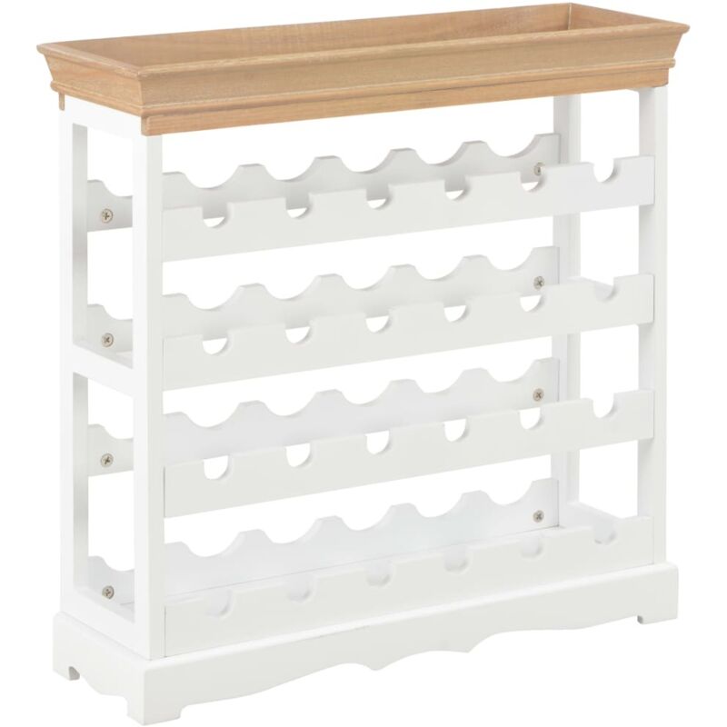 Weinschrank Weiß 70 x 22,5 x 70,5 cm mdf - Vidaxl