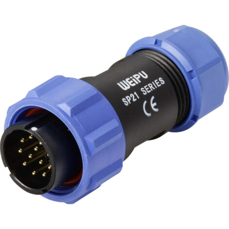 Weipu SP2110 / P 12 II Rundstecker Stecker, gerade Gesamtpolzahl: 12 Serie (Rundsteckverbinder): SP2