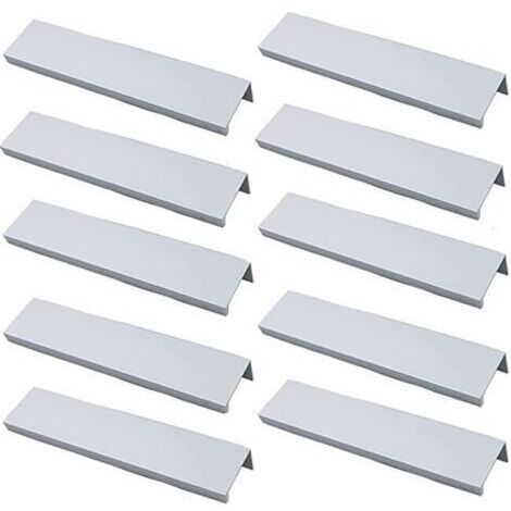 (Weiß) 10er-Pack Goldener Möbelgriff - Unsichtbarer goldener Küchengriff aus Aluminiumlegierung, Lochabstand 160 mm
