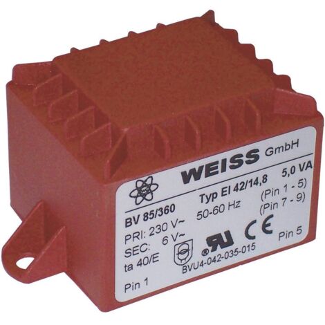 Weiss Elektrotechnik 85/365 Transformateur pour circuits imprimés 1 x 230 V 1 x 24 V/AC 5 VA 208 mA