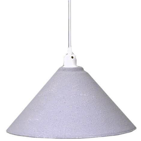 Weiß-grauer Vintage Kronleuchter aus Metall mit cmø38,5h26 Anschluss