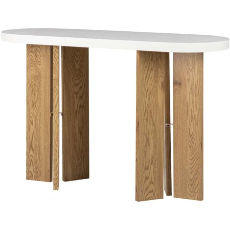 Weißbraune MDF-Konsole 120X40X75 cm