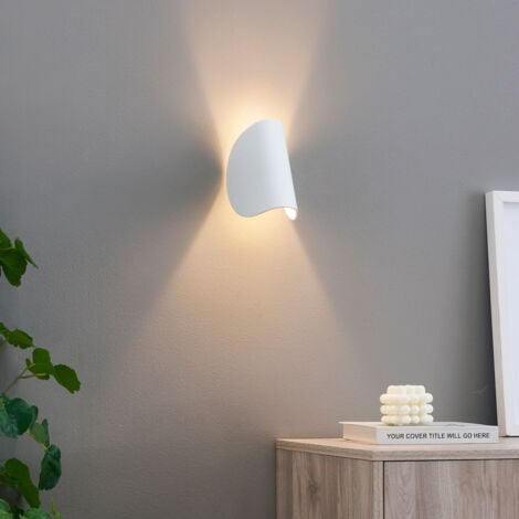 KOSILUM Weiße Aluminium Wandleuchte mit verstellbarem Winkel IP54 -Notte