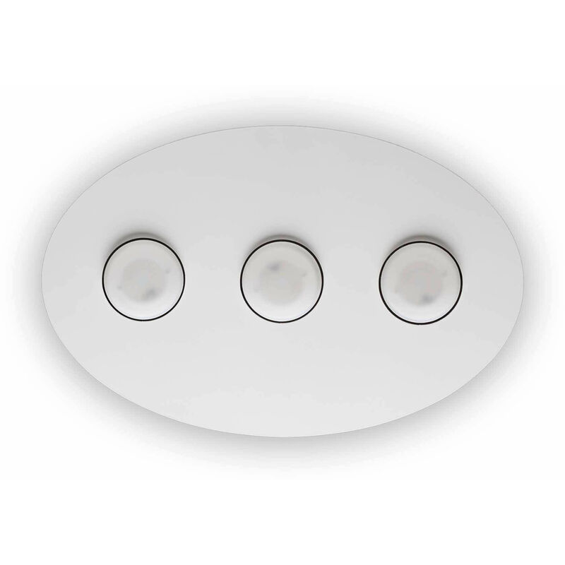 01-ideal Lux - Weiße Deckenleuchte LOGOS 3 Glühbirnen