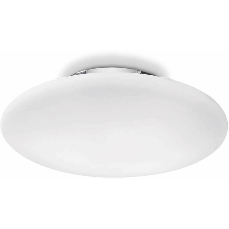 01-ideal Lux - Weiße Deckenleuchte SMARTIES BIANCO 3 Lampen Durchmesser 60 cm
