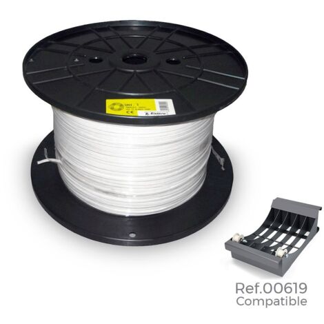 Weiße Flachschlauchkabeltrommel 2x1mm 500m Audio-Großspule