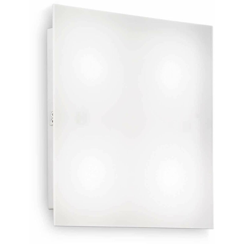 Weiße FLAT Deckenleuchte 4 Lampen Durchmesser 72 cm