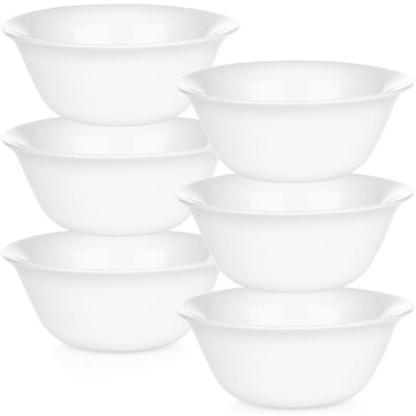 Weiße Glasschalen 300 ml 6 St.