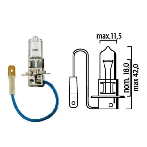 weiße Halogenlampe Flosser h3 12v 100w pk22s rallye für Motorrad