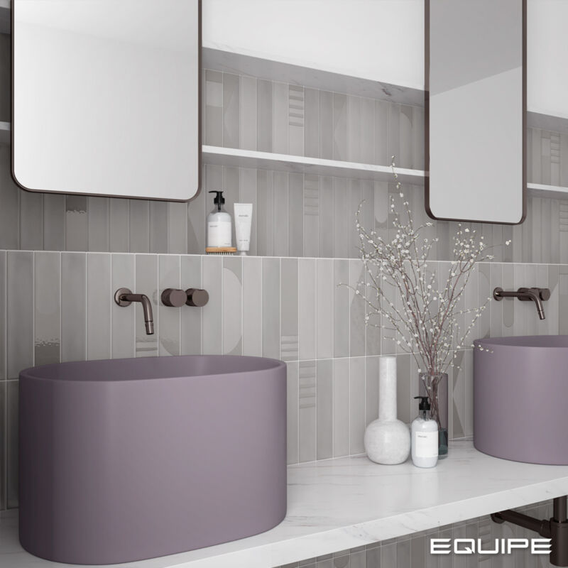 Equipe - Carrelage grès cérame feng 30x6cm 30x6 cm decor Stone - - boîte de 0.50 m2 - Gioia Materia