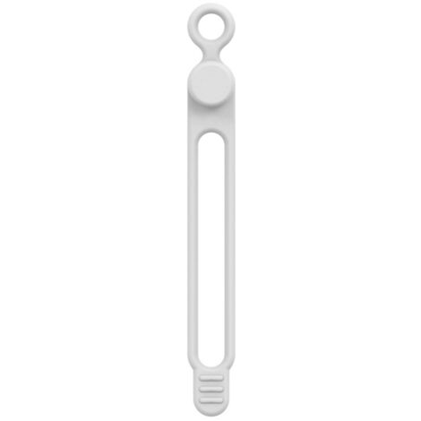 Weiße Kabelbinder aus Silikon, 106 mm, 1 Datenkabel-Organizer, flexibler, elastischer Kabelbinder, wiederverwendbar, Mehrzweck-Kabelmanagement