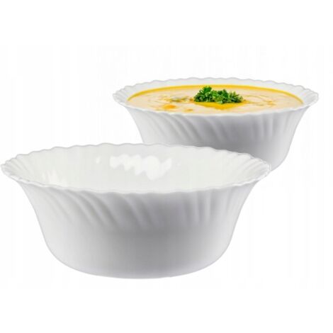 Weiße Keramik Suppen- und Snackschale 17,5 cm