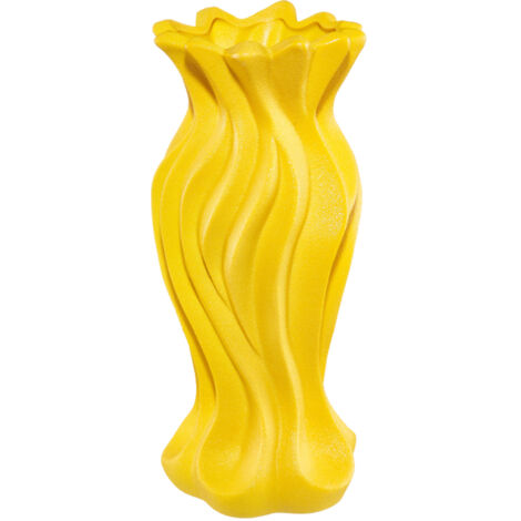 Weiße Keramikvase im Floristenstil, minimalistisch-rustikales Stadt-Dekor, 18,5 cm hoch, hellgrau-golden, Originalverpackung