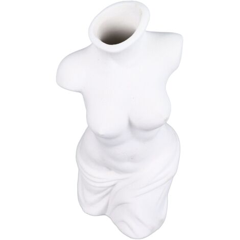 Weiße Keramikvase in Frauenform – Kreative Dekoration für Wohnzimmer und Schlafzimmer