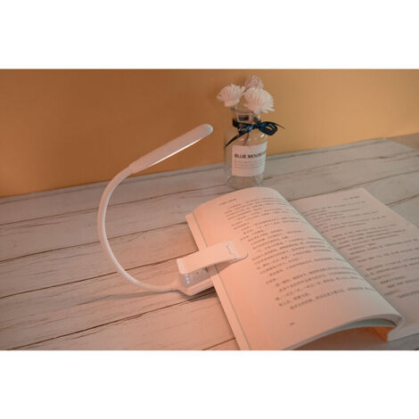 Weiße LED-Buchlampe mit Augenschutz, Buchclip-Nachtlicht, Mini-Nachtlicht, für E-Reader, Reisen, Lesen, Beleuchtung