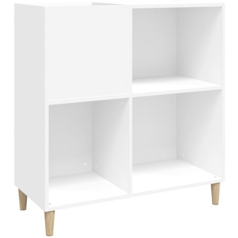 Weiße Plattenablage 84,5x38x89 cm aus Spanplatte