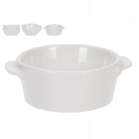 Weiße Porzellanschalen für Vorspeisen und Saucen, 10 cm