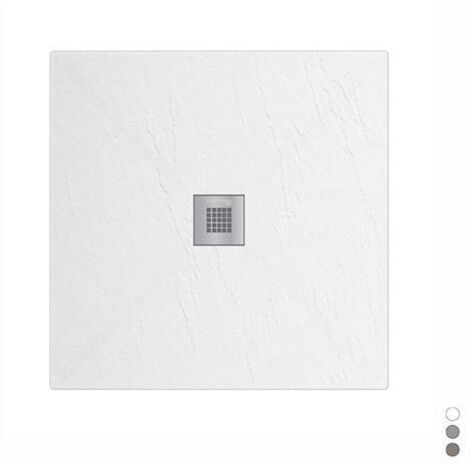 Weiße quadratische Duschwanne 90x90 cm