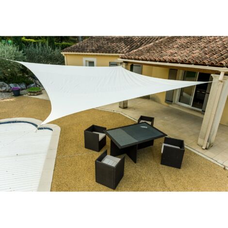 Weiße quadratische Sonnenschutzplane WERKA PRO  5 x 5 m