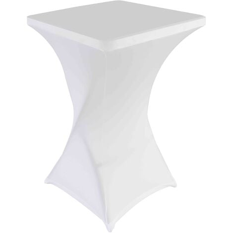 MOB EVENT PRO Weiße quadratische Stehtischhusse in 70 x 70 x 80 cm Weiß