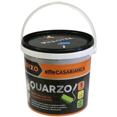 Weiße Quarzmalerei für Innenräume und Außenkasabianca Brixo - 5 Lt