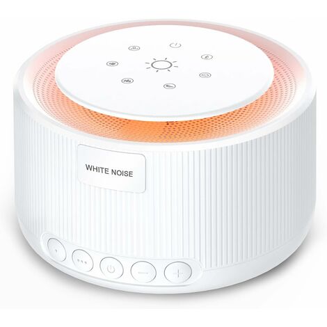 Weiße Rauschmaschine – Weiße Rauschmaschine mit 30 beruhigenden Naturgeräuschen, 30 Lautstärkestufen, Licht, 3 Speicherfunktionen, AC- oder USB-betriebene Rauschmaschine, Schlafgeräuschmaschine für Er