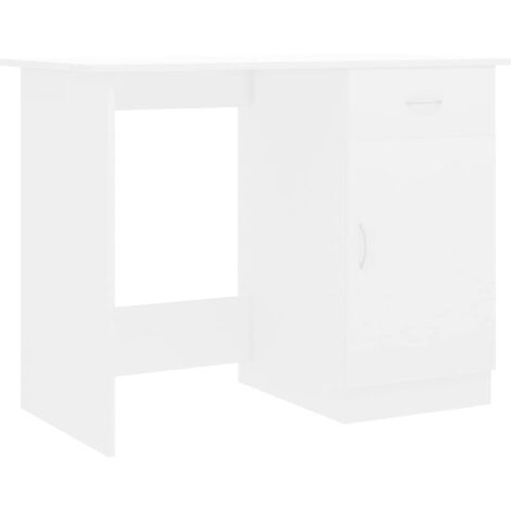 Weiße Schreibtisch 100x50x76 cm aus Spanplatte
