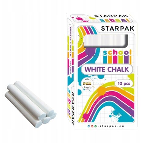 Weiße Schulkreide, 10er-Pack.