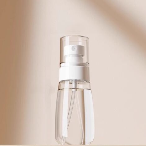 Weiße Sprühflasche, 4 x 4 x 11,5 cm, 1 Stück, 60 ml, leere Reise-Sprühflasche für Brillenreiniger und Handseife