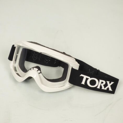 Weiße Supermotard Enduro Cross Brille Maske Torx für Herren