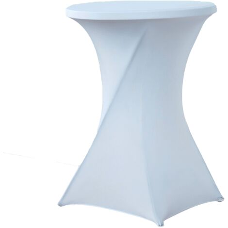 Weiße Tischdecke WERKA PRO für runden Stehtisch ø80cm