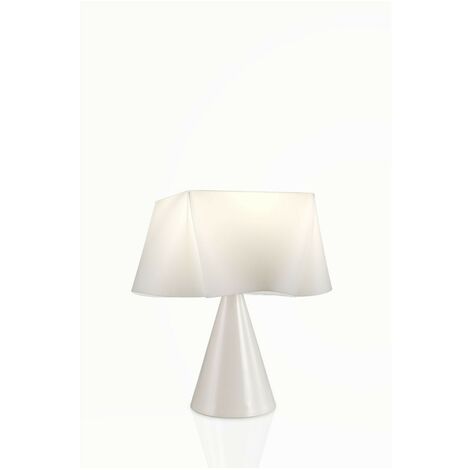 Weiße Tischlampe aus Kunststoff Cm. 28 x 32 Std
