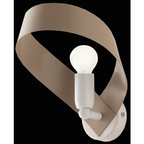 Weiße Tortora Eisenwandleuchte one light 66x h28 cm