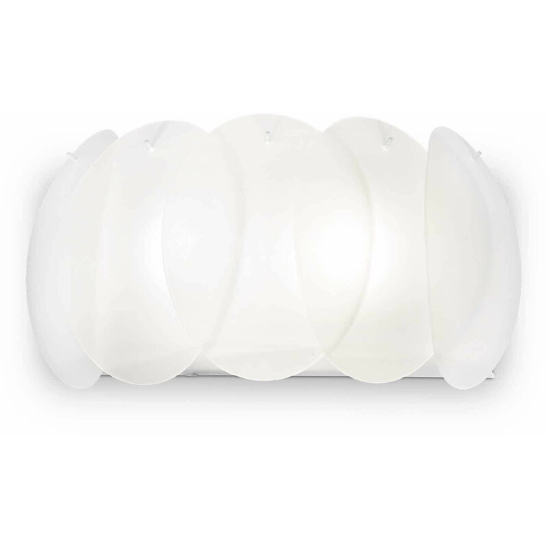 01-ideal Lux - Weiße Wandleuchte OVALINO 2 Glühbirnen