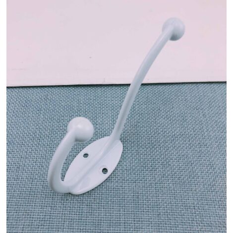 Weißer 10er-Pack Retro-Haken, Wandhalterung, Retro-Metallhaken