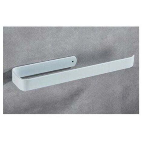 Weißer, 33 cm großer, selbstklebender oder bohrbarer Wand-Papierhandtuchhalter aus Aluminium für Küche, Bad, Schränke, vertikal oder horizontal montierbar.