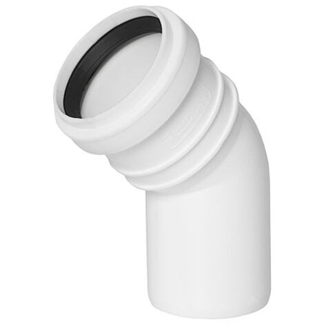 Weißer Abwasserbogen 32 mm, 30 Grad Winkel