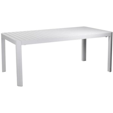 Weißer ausziehbarer rechteckiger Aluminiumtisch Claveland