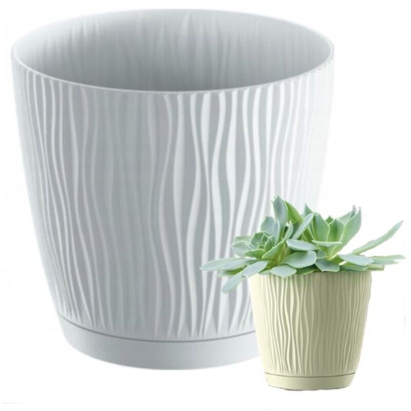 Prosperplast Weisser Blumentopf 13 Cm Schneewittchen Gummi-abdeckung Poliertes Produkt Schönes
