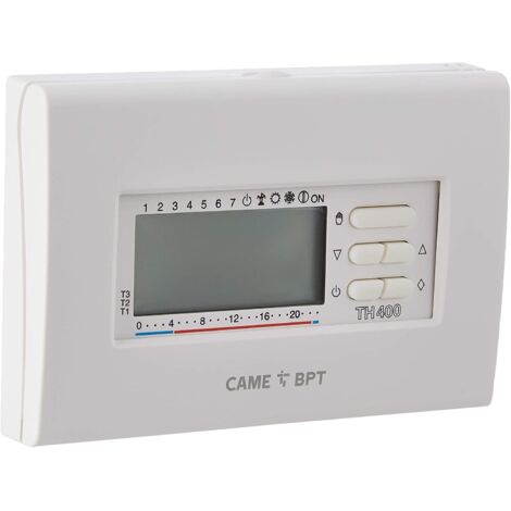 Weißer digitaler elektronischer Wochenthermostat BPT TH/400