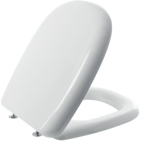 Weißer duroplastischer Toilettensitz „Five“ mit Edelstahlscharnieren H025S – FER 410762