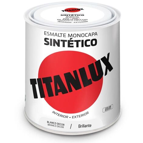 Weißer, einschichtiger synthetischer Lack, glänzende Dekoration, 250 ml, Titanlux