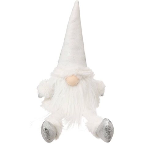 WEISSER GNOM SITZEND 46CM - Feeric lights & christmas