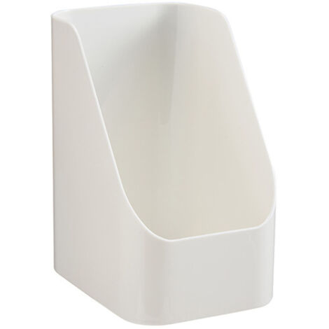 Weißer Make-up-Pinsel-Organizer aus Kunststoff, Kosmetikaufbewahrungsbox für Schönheits- und Pflegeprodukte, ideal für Büro, Schönheitssalon, Küche oder Badezimmer, Maße 10x13x16cm, 1 Stück.