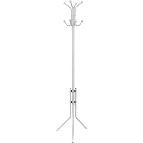 Kleiderständer Klassisch Garderobe Standgarderobe Jackenständer Garderobenständer Schirmständer Metall 41x41x179cm Weiß/Schwarz